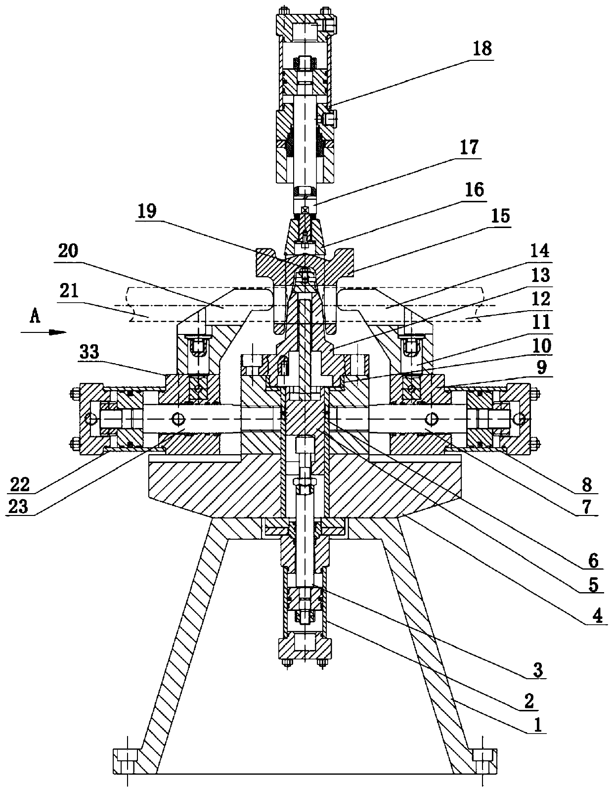 Die forging piston double-surface drilling fixture and double-surface drilling process thereof