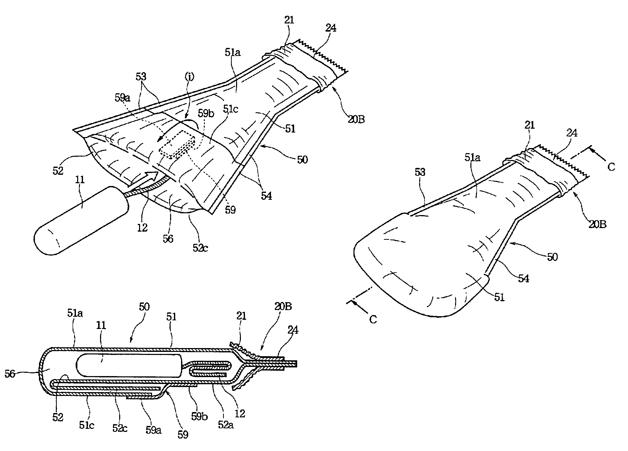 Individual package of body fluid absorbent article