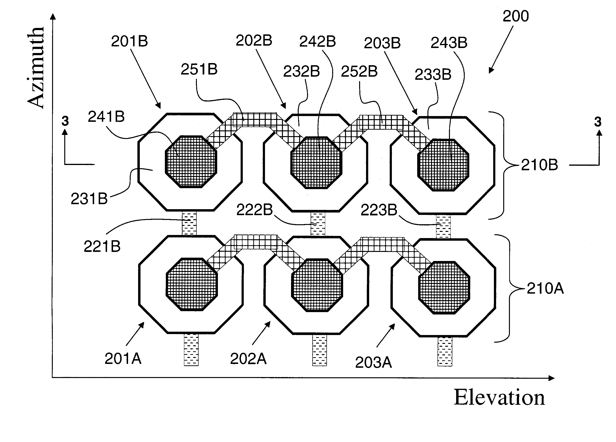 Microfabricated ultrasonic transducers with bias polarity beam profile control and method of operating the same