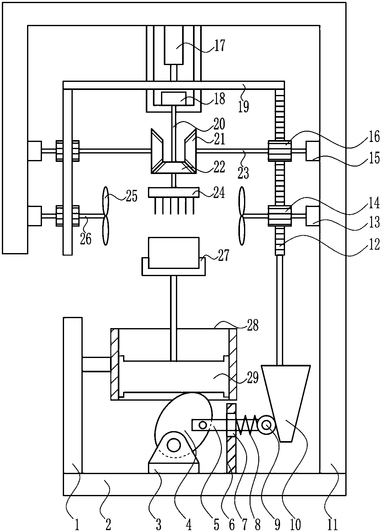 A cooling type capacitor placement device