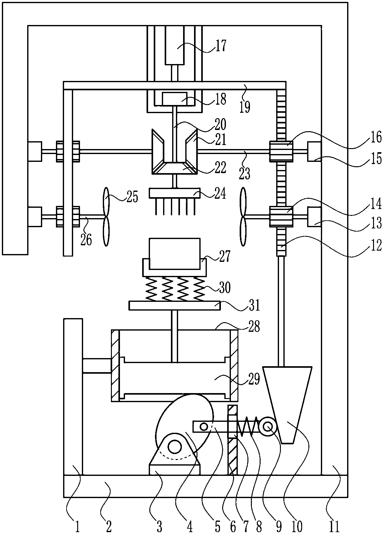 A cooling type capacitor placement device