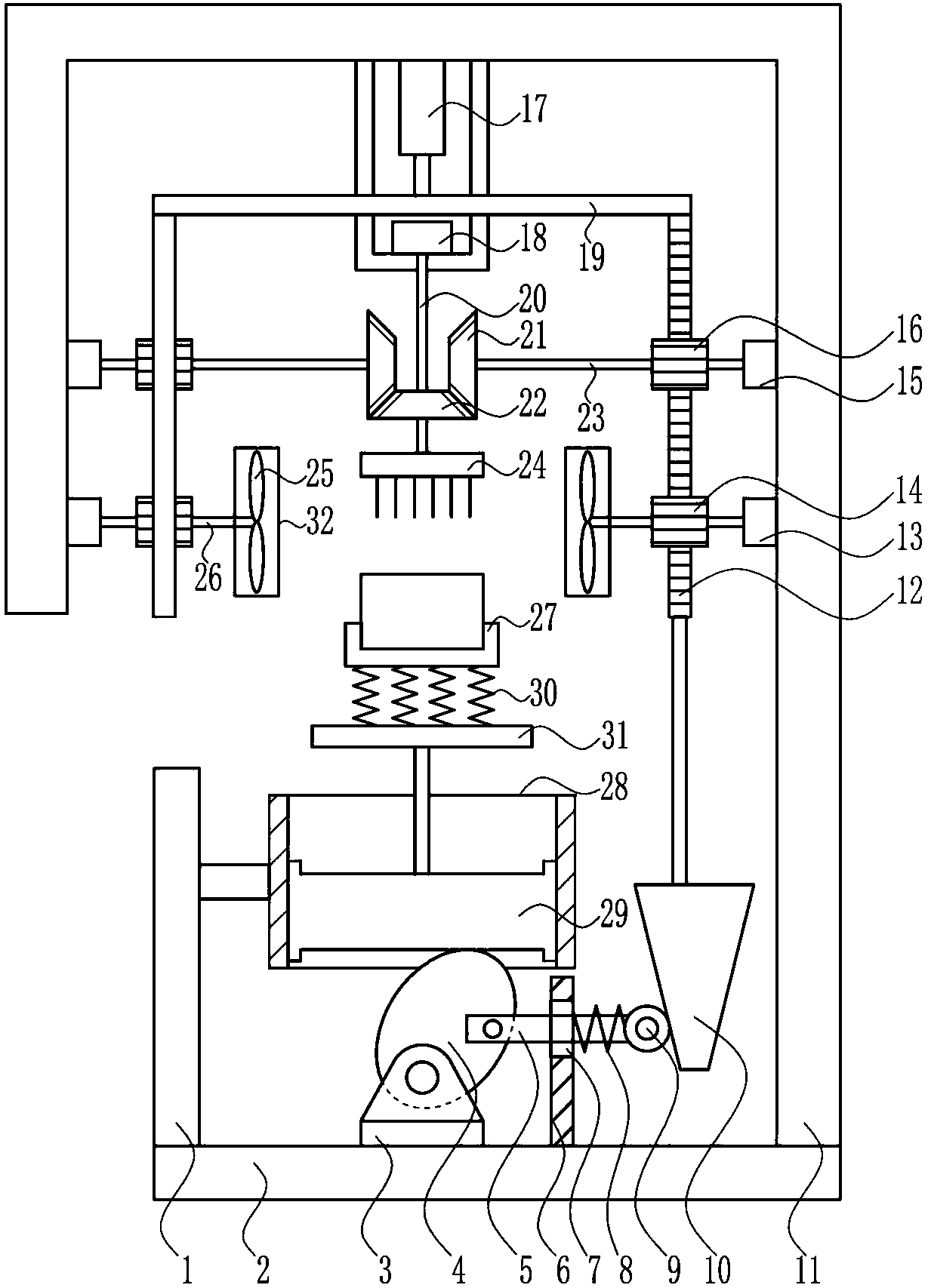 A cooling type capacitor placement device