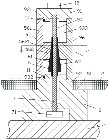 Fixed column device with flasher for PCB (printed circuit board)