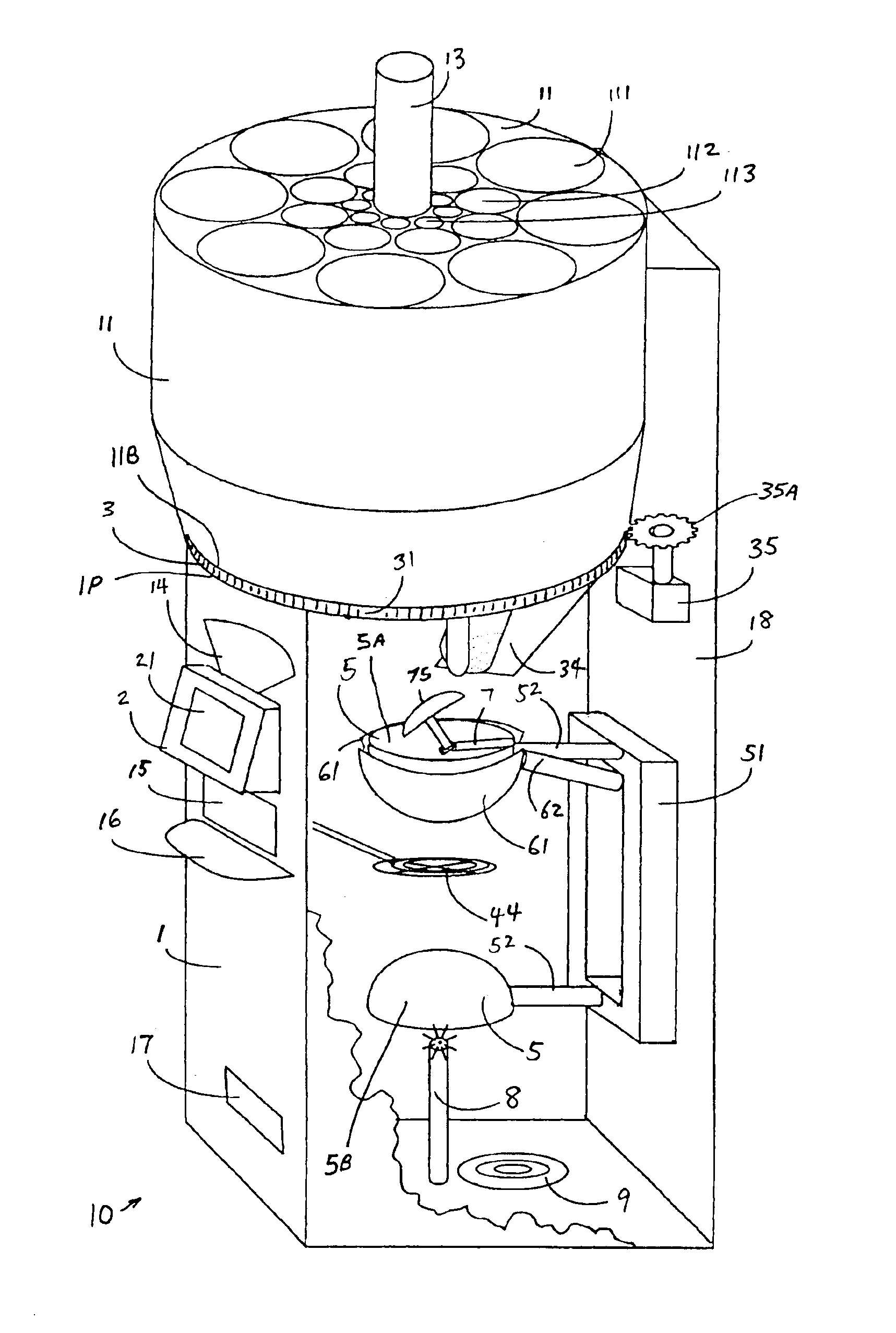 Automatic cooking and vending machine