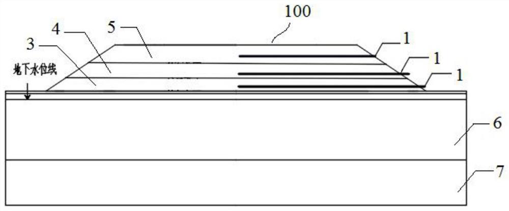 Roadbed settlement multi-layer monitoring structure and monitoring method