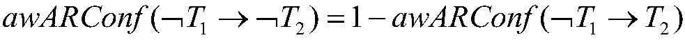 English word weighed positive-negative relevancy pattern excavation method for fusing item weights and frequentness