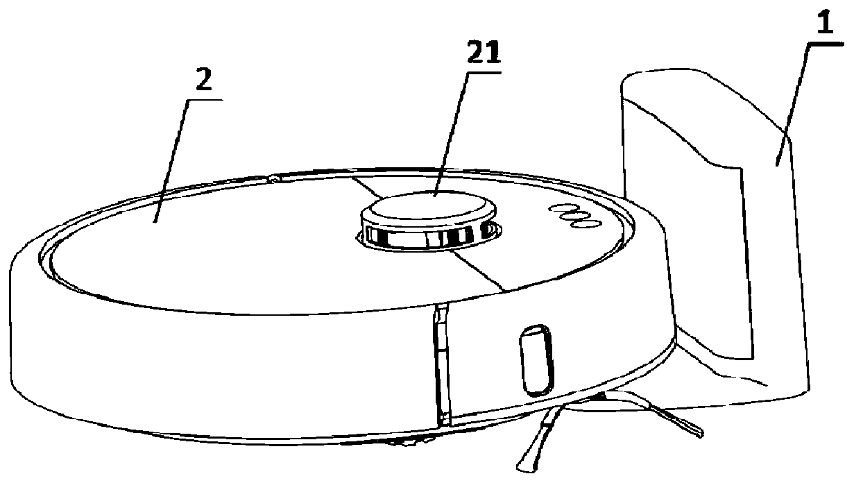 Floor sweeping robot system and floor sweeping robot control method and device