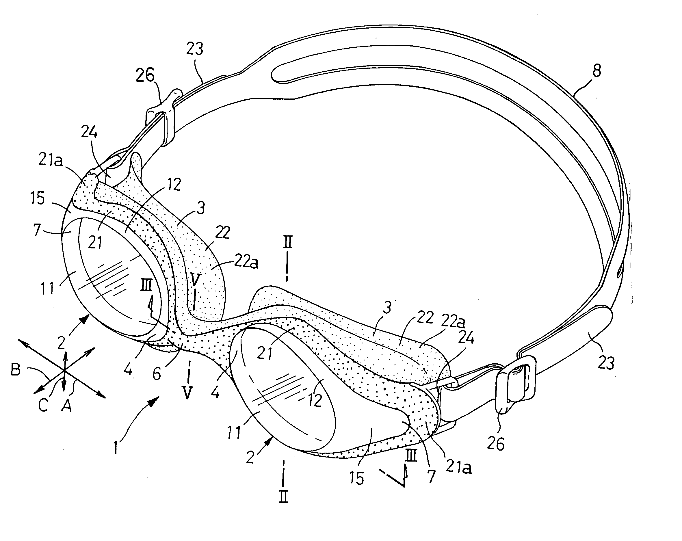 Swimming goggles