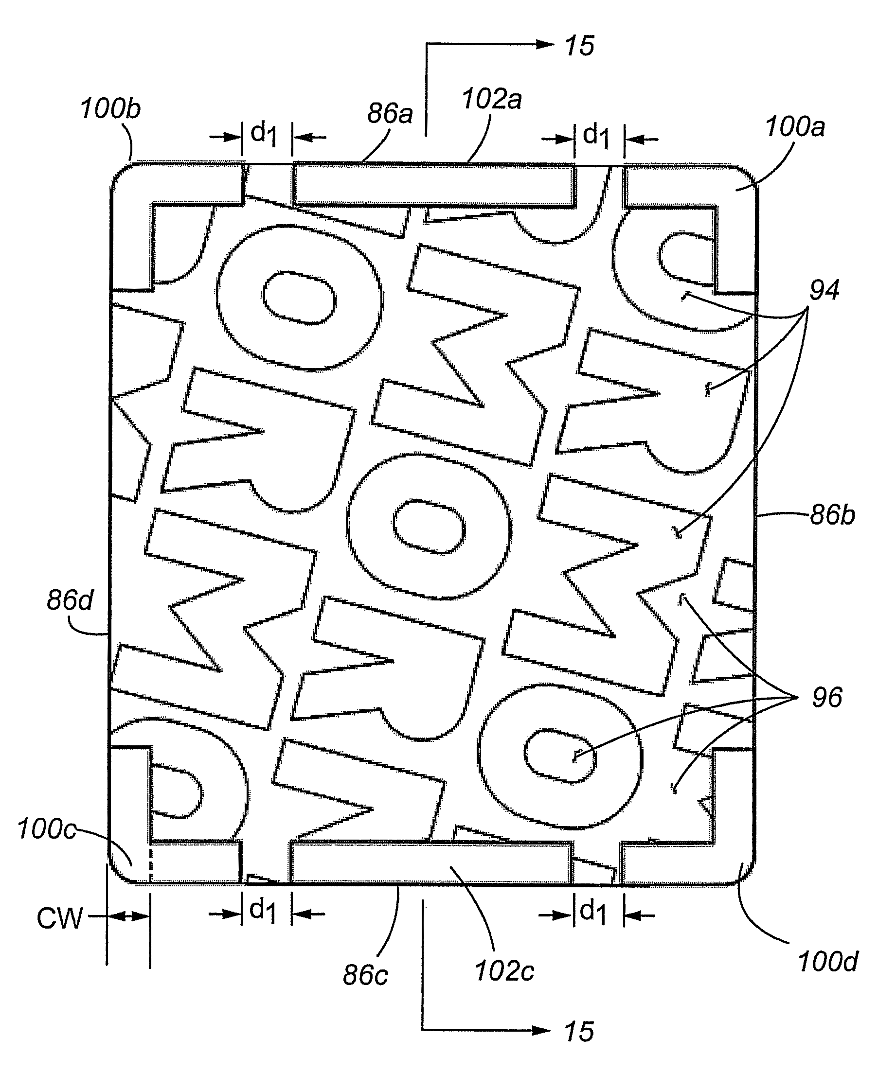 Orthodontic appliance with encoded information formed in the base