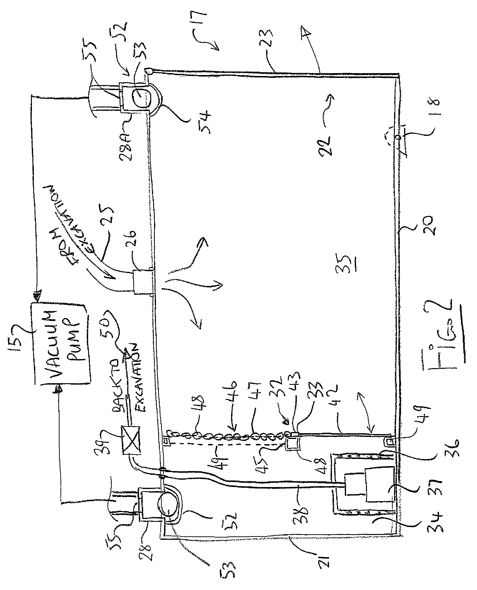 Material separation system for vacuum truck