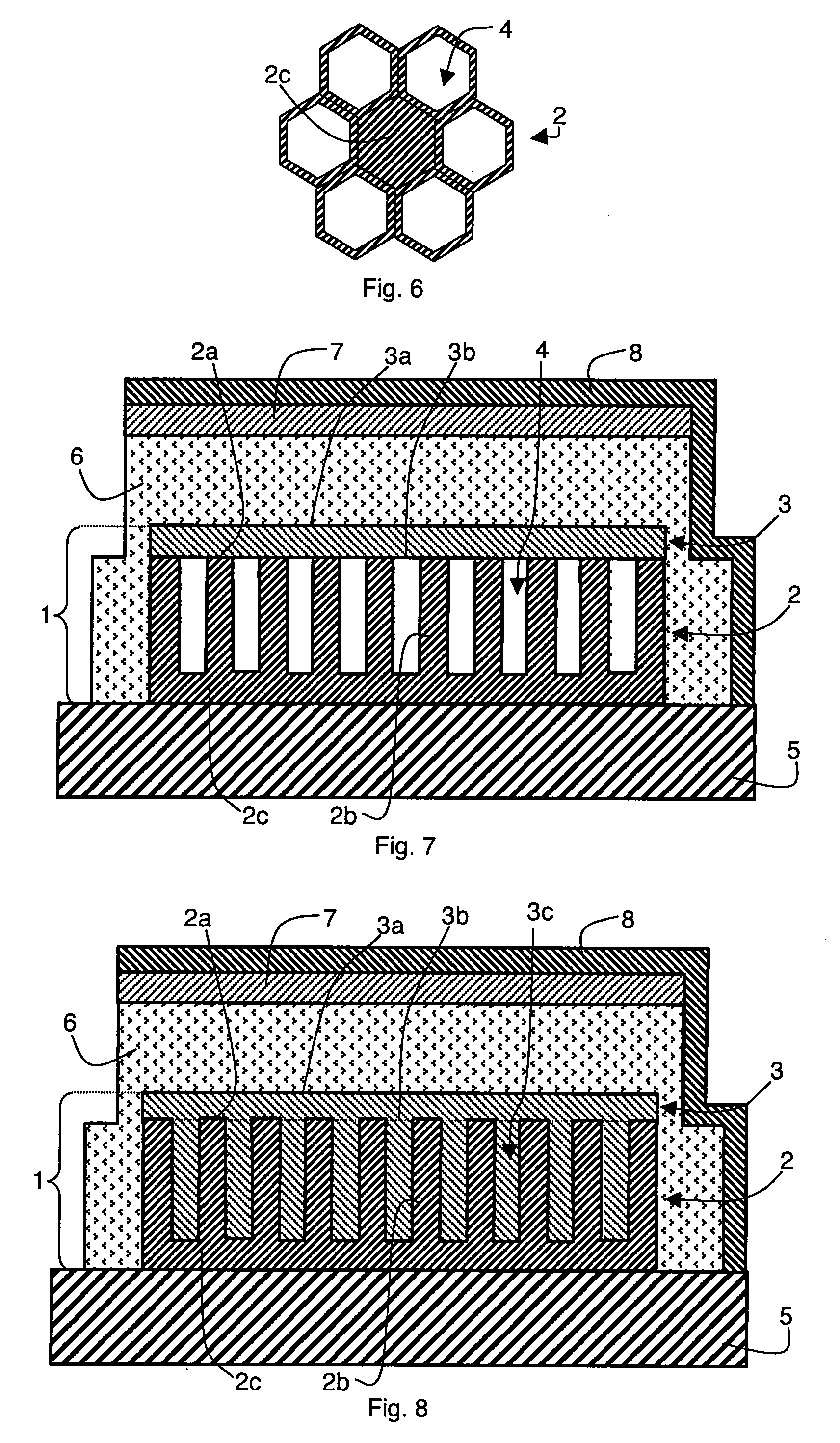 Lithium storage battery comprising a current-electrode collector assembly with expansion cavities and method for producing same