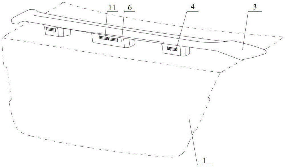 A gas discharge device in an automobile body and a fuel cell automobile to which it is applied