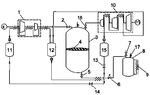 Compressed air constant pressure energy storage power generation system using working medium phase change