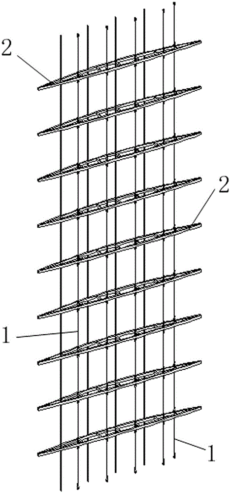 A method for forming a multi-layer cable truss curtain wall structure