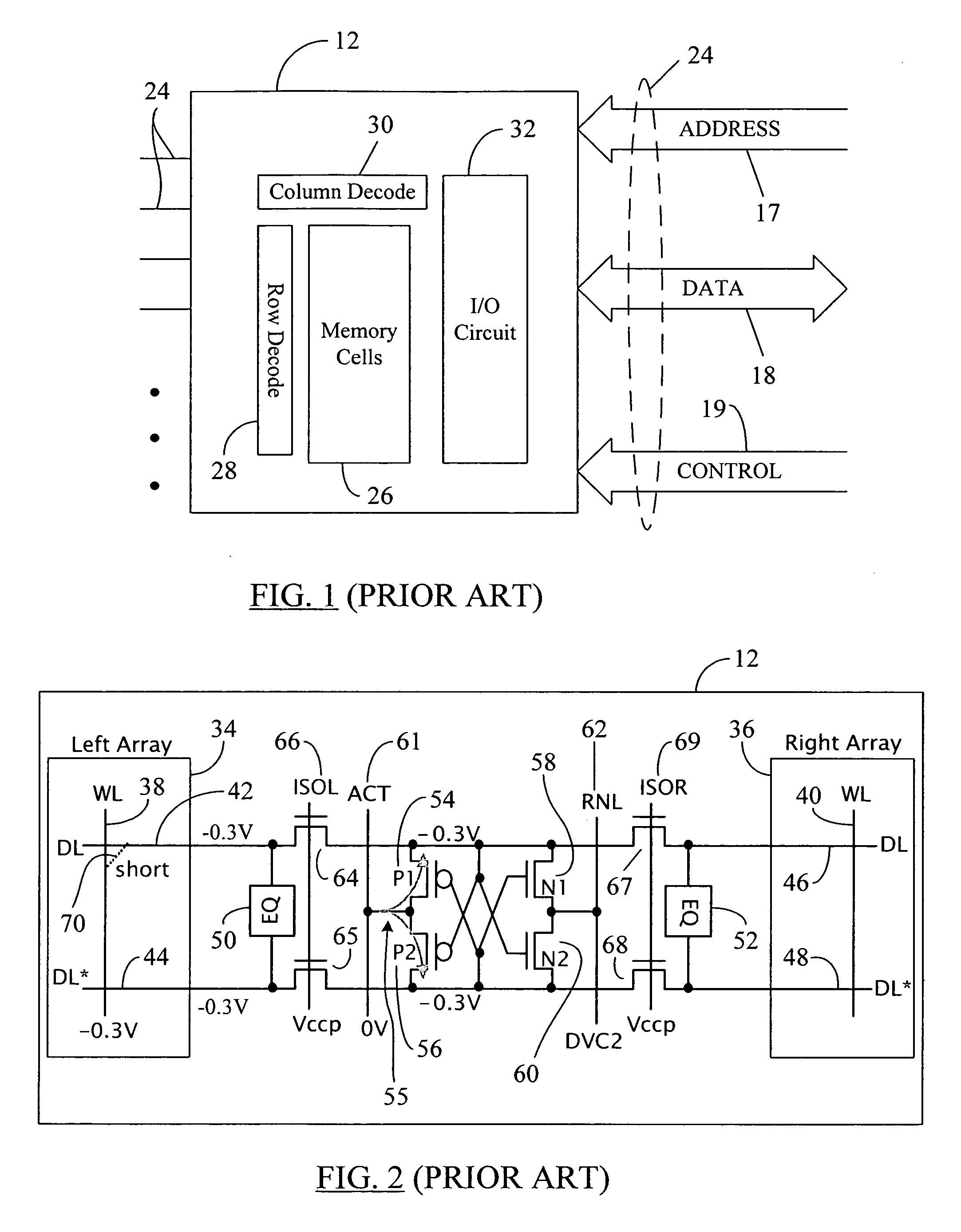 Negative voltage driving for the digit line isolation gates