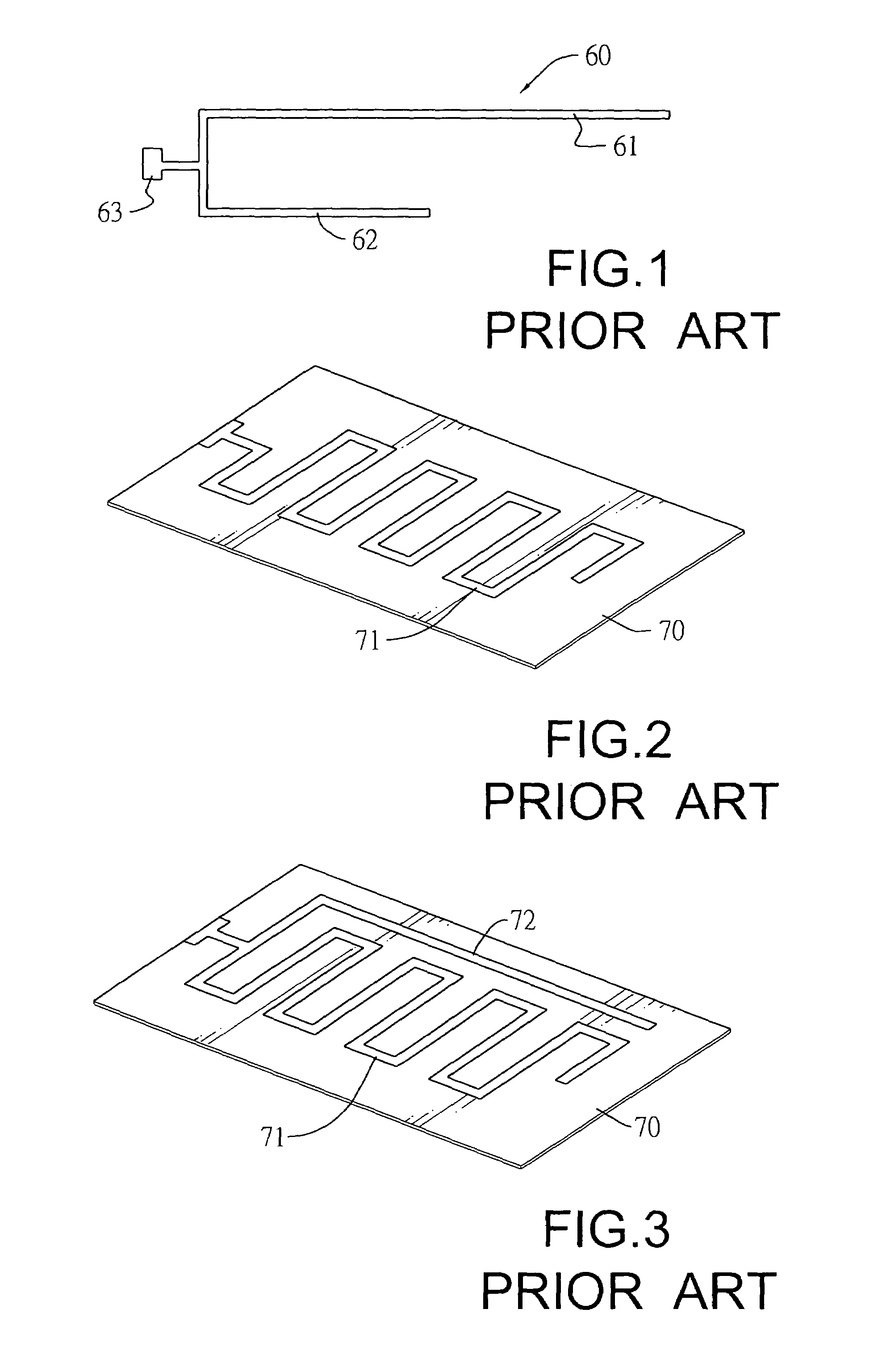 Multi-band flat antenna