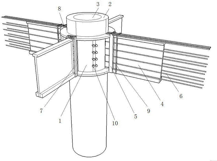 Non-welding fabricated steel pipe concrete beam-column joint and its construction method