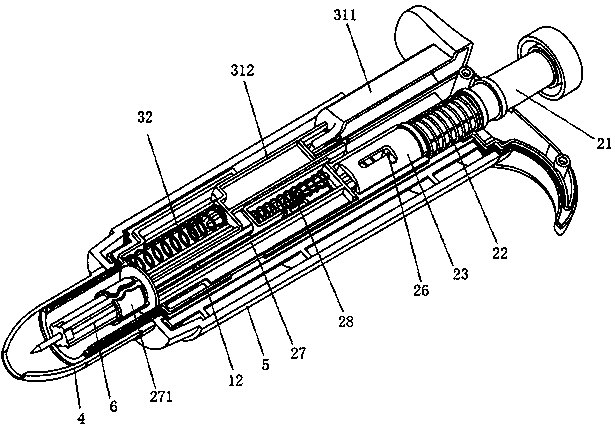 Puncturing appliance capable of performing continuous firing and needle lifting by single hand