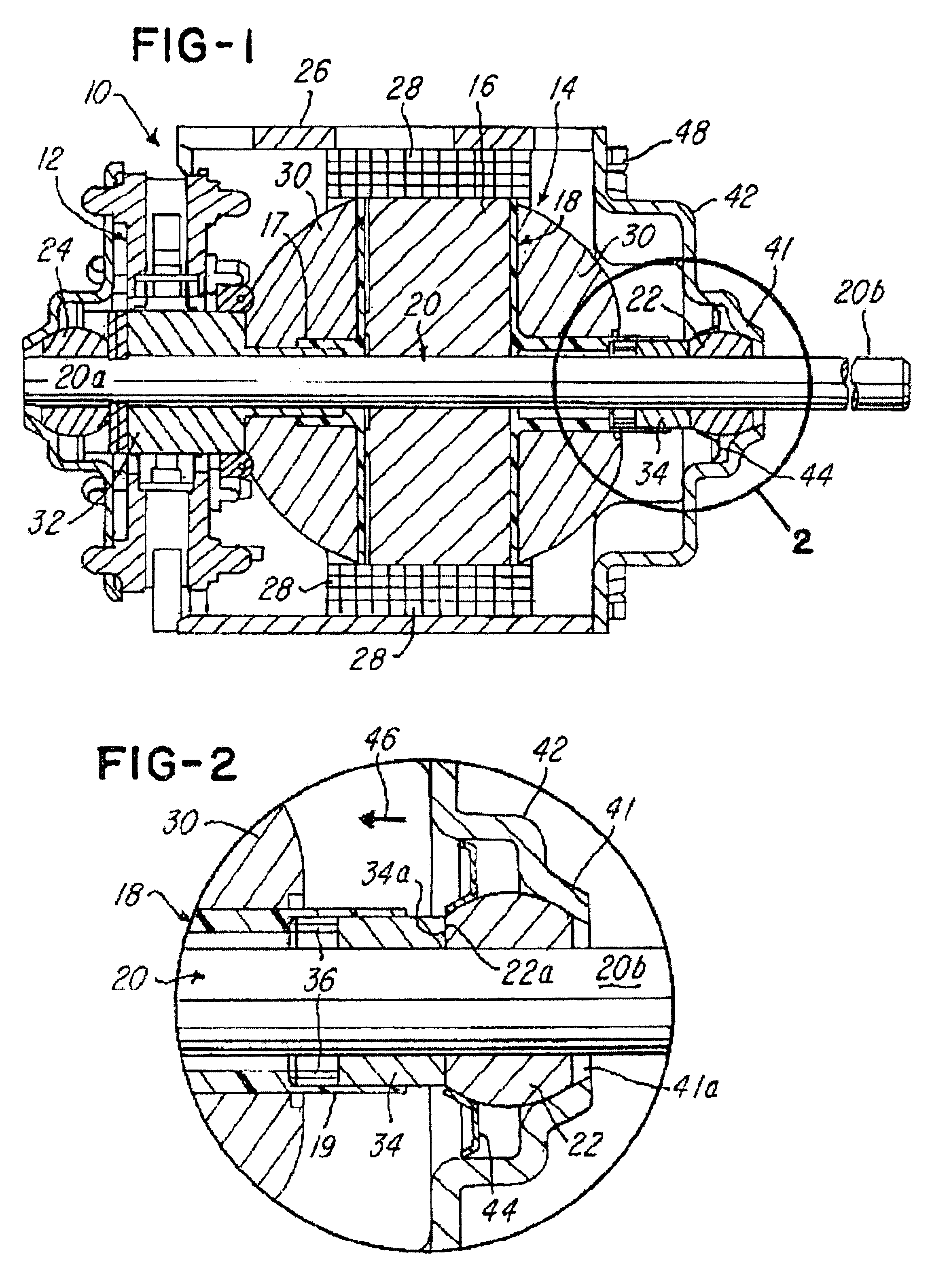 Electric motor and method for reducing end play