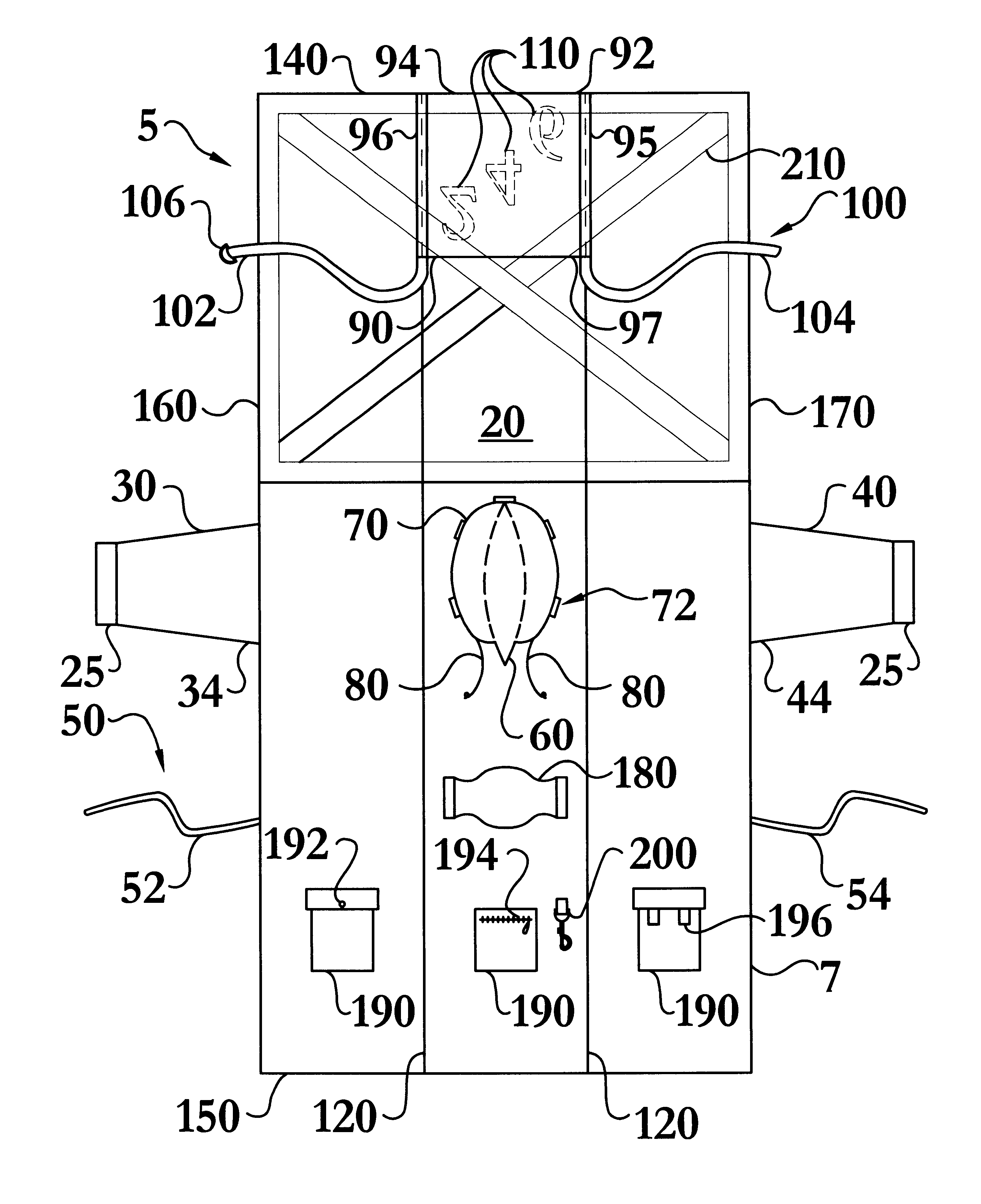 Combination cushion, carry device, and garment apparatus