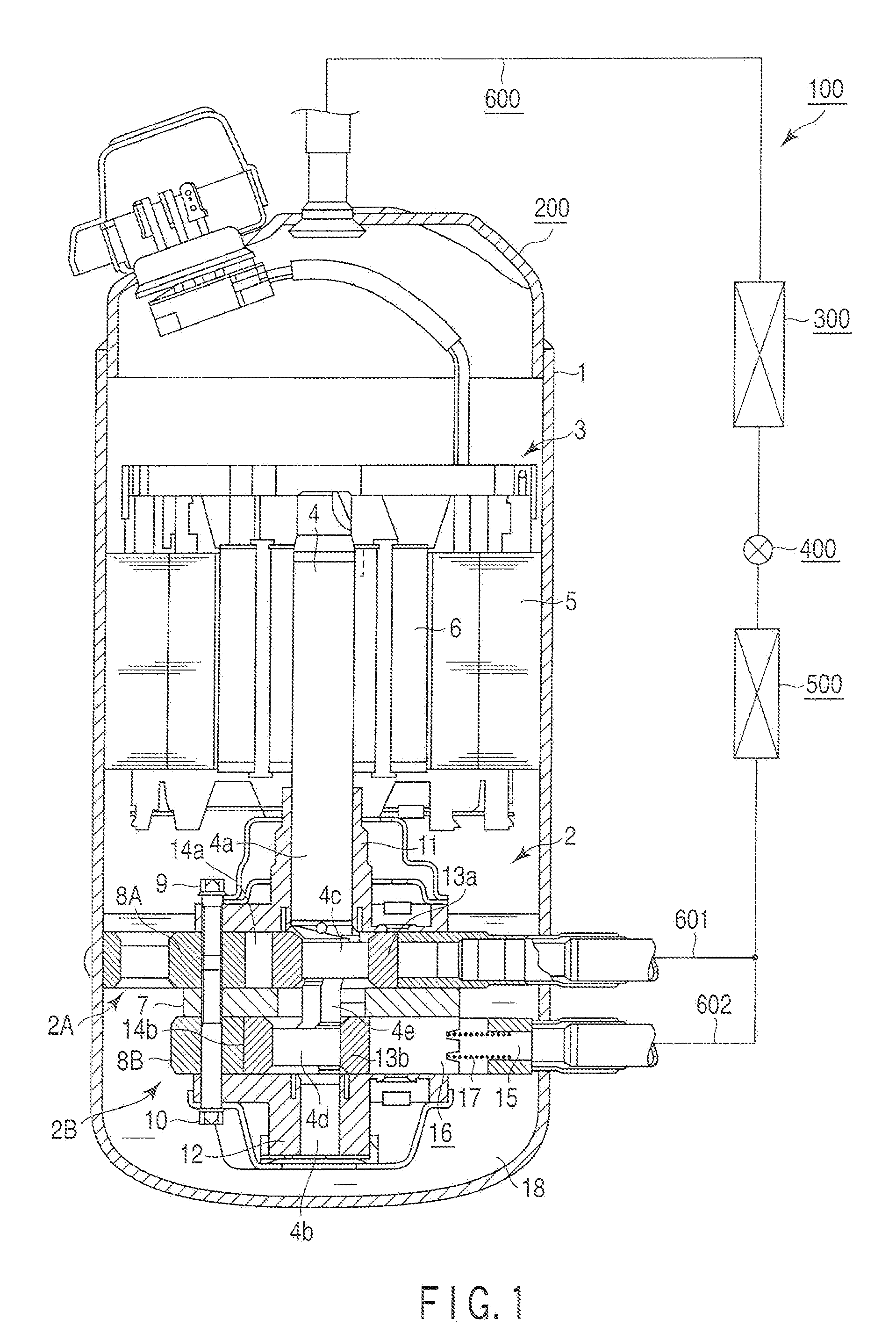 Multi-cylinder rotary compressor and refrigeration cycle equipment