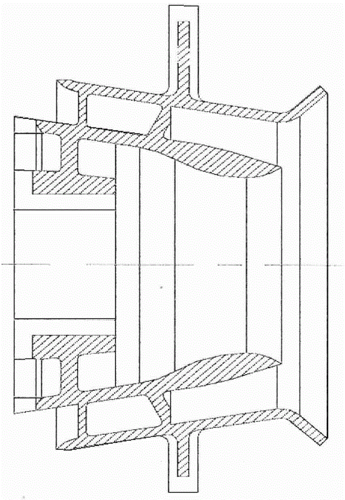 A molding method for precision casting of a three-layer ring wall and two-layer vane vortex device