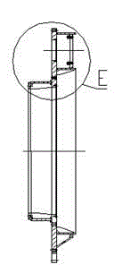 Detachable slewing bearing fixing device of shield heading machine cutter head driving mechanism