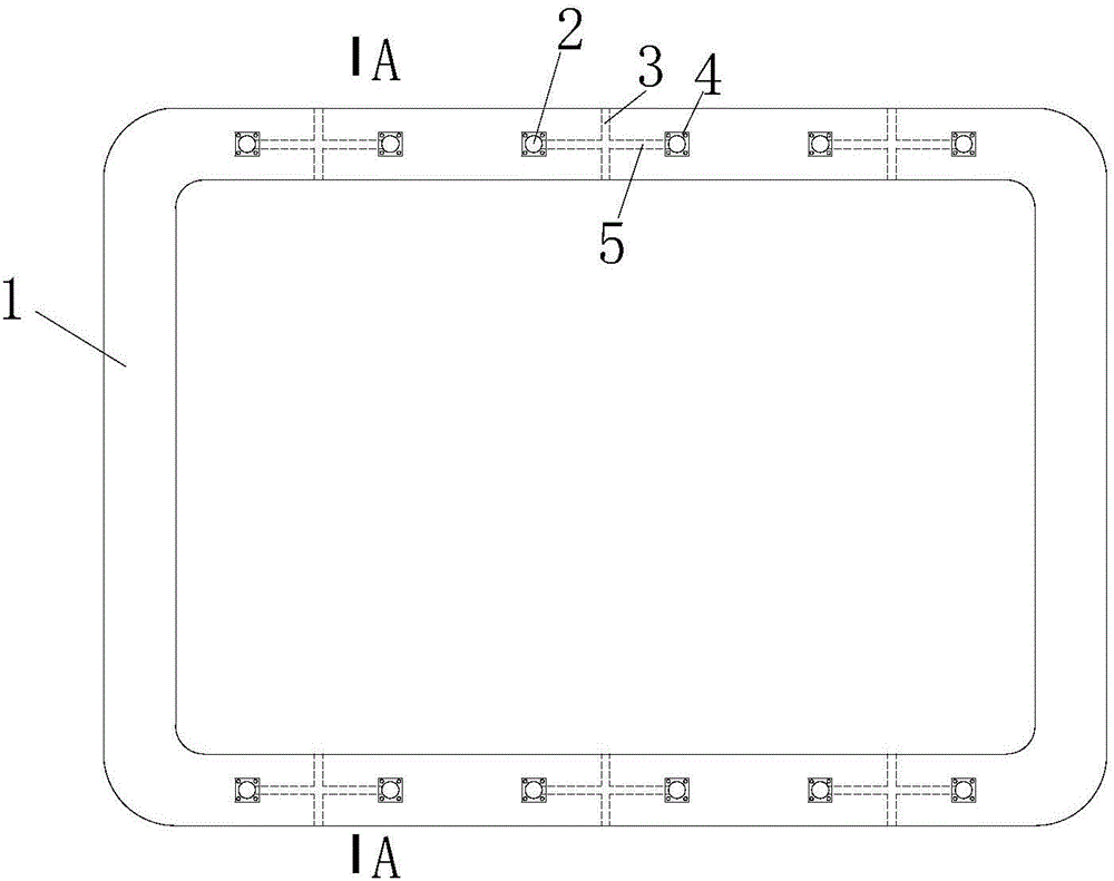 Embedding component for increasing post-construction longitudinal overall rigidity of rectangular top pipe and application method of embedding component