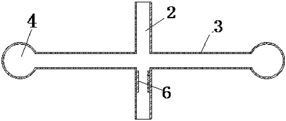 Embedding component for increasing post-construction longitudinal overall rigidity of rectangular top pipe and application method of embedding component