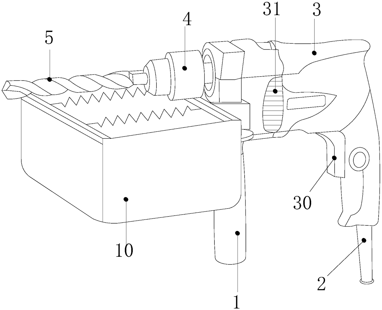 Mobile robot type drilling device for drilling of ceilings and walls