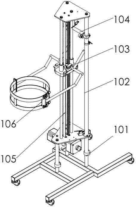 Synchronous-belt lift-type automatic loading system of water dispenser