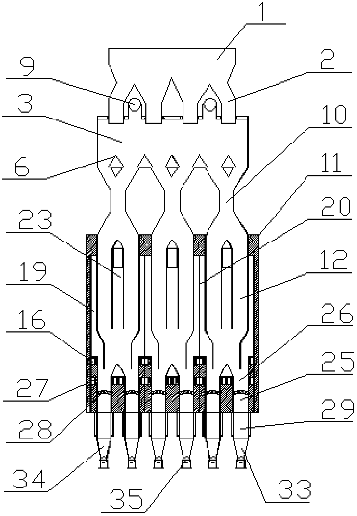 Gas heat carrier low-temperature pyrolyzing furnace and gas heat carrier low-temperature pyrolyzing method