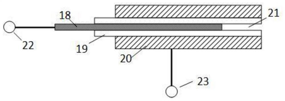 Capillary tube double-path triggering device for series gap and application thereof