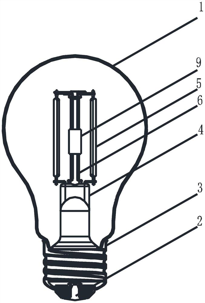 Novel drive-free LED filament lamp