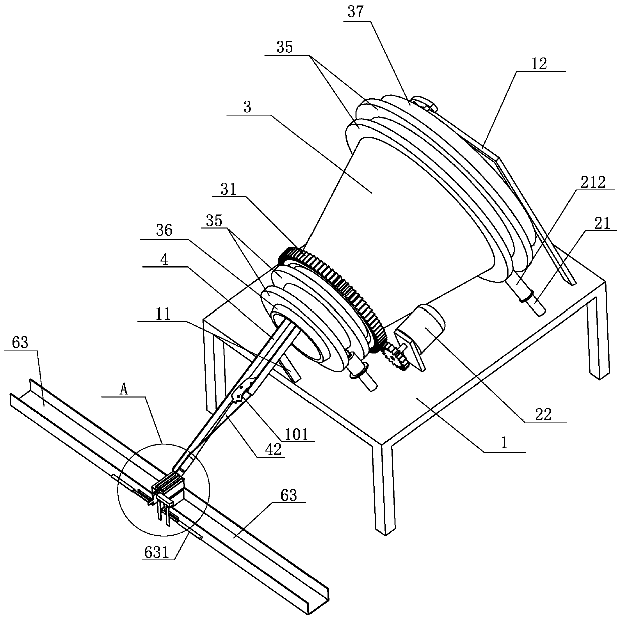 Sorting device of brake pad steel backings