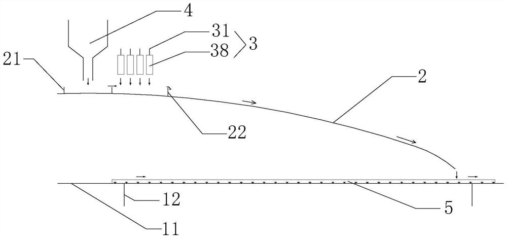 Digital guniting decorative ceramic tile and production device and production method thereof