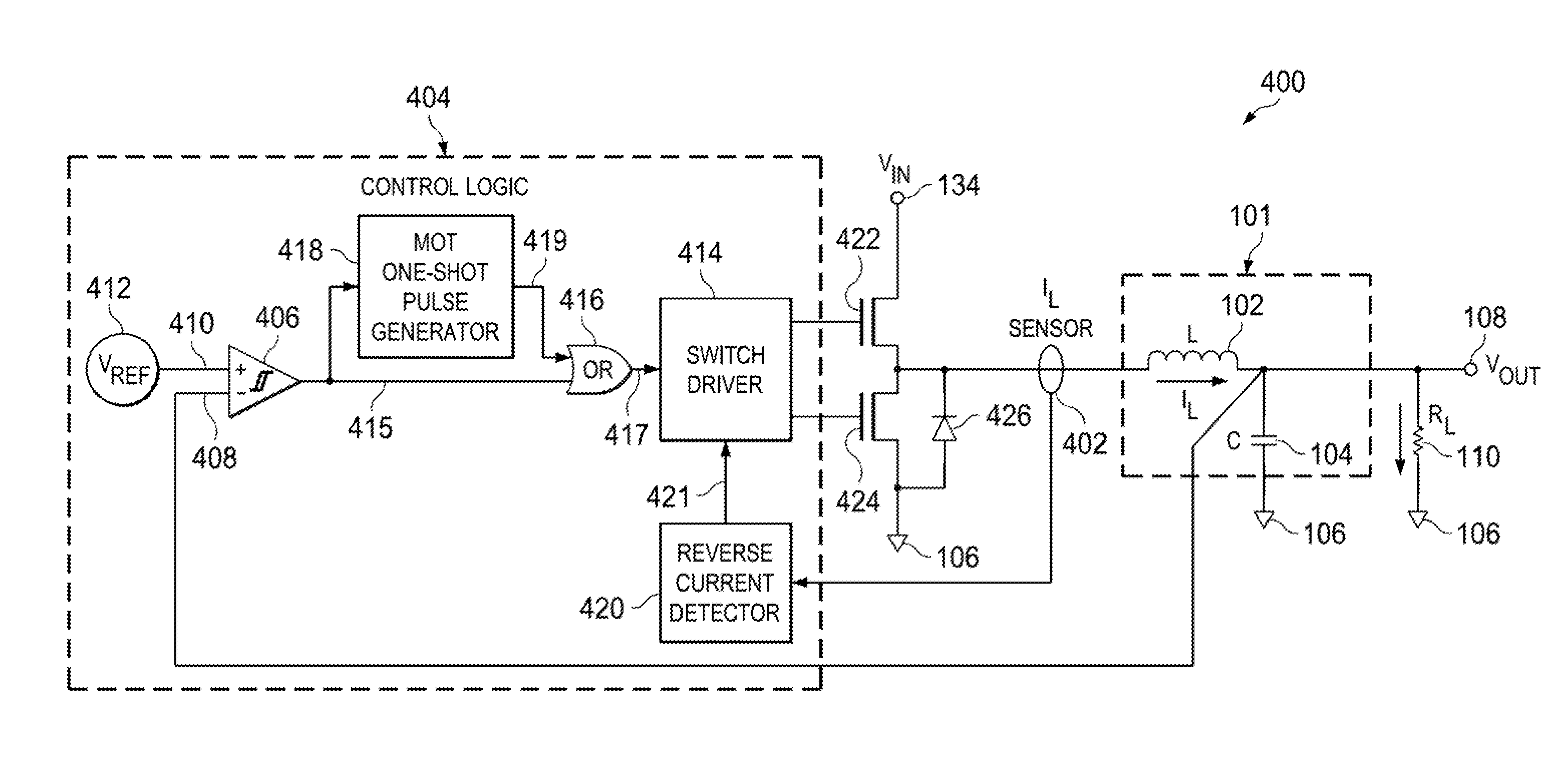 Minimum on-time control for low load dc/dc converter