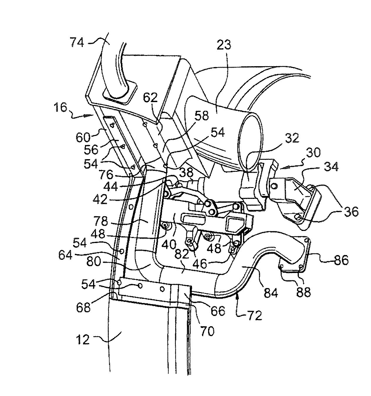 Device for supporting and housing auxiliaries in a bypass turbojet