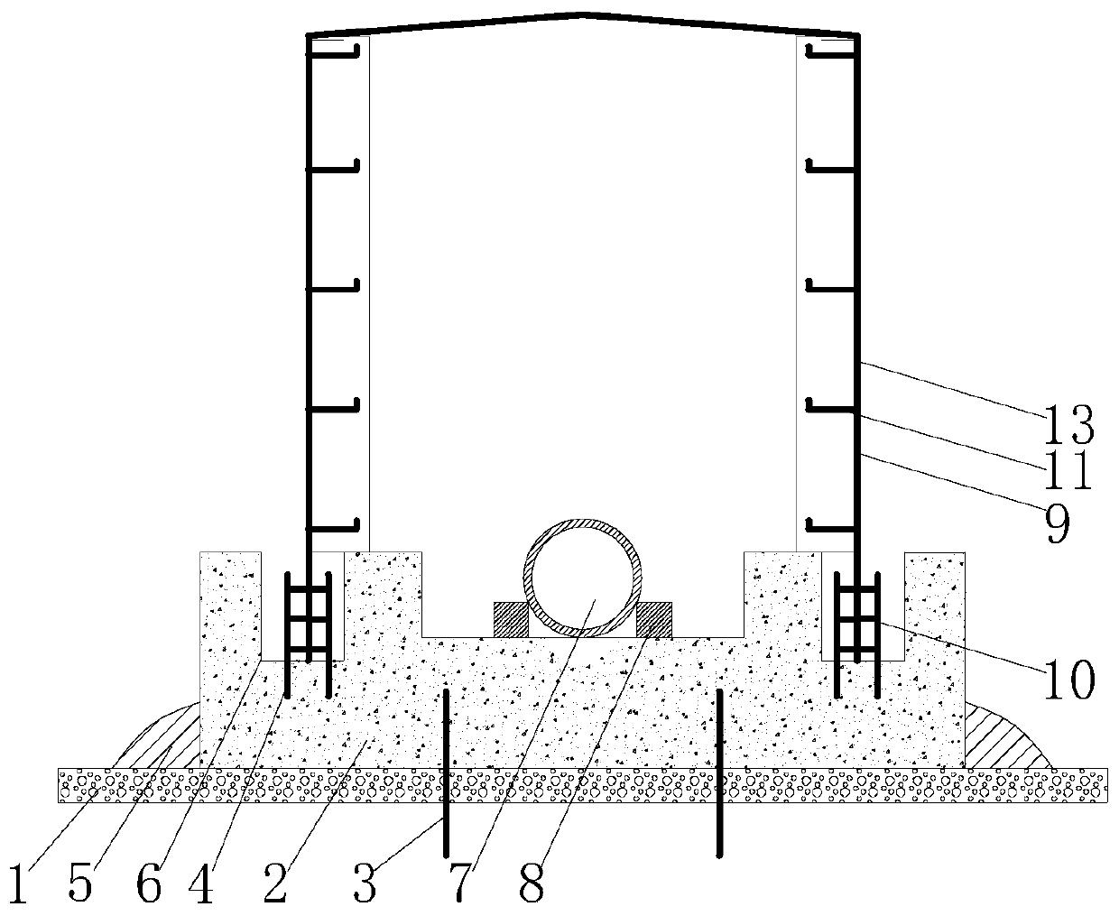 Construction method of thermal insulation and water seepage composite underground ditch