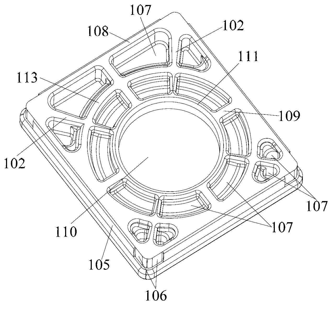 Lower packaging structure