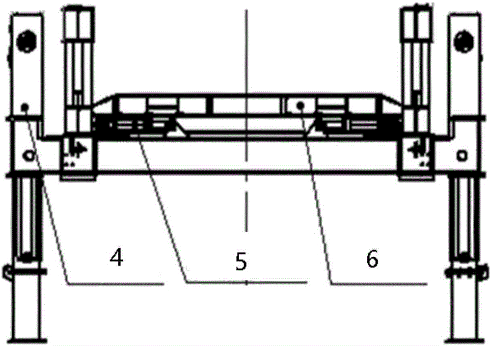 Supporting traversing device of stepping type self-propelled movable trestle bridge