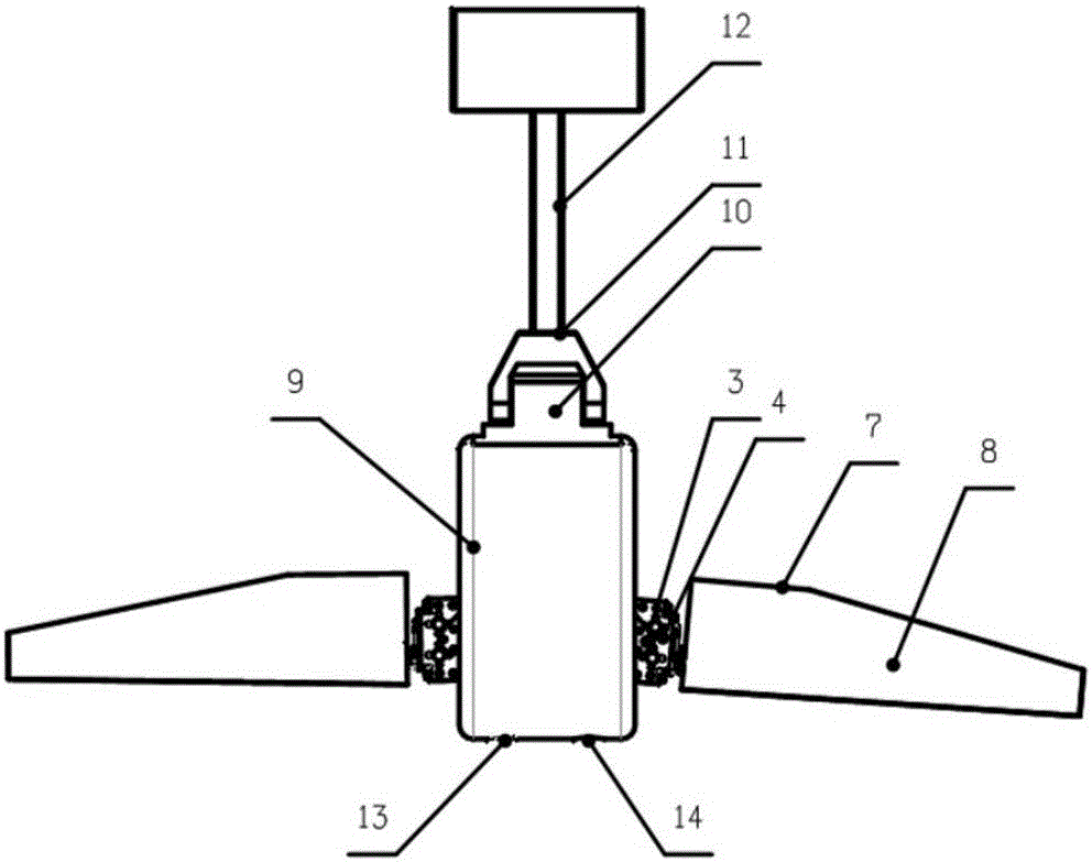 Two-degree-of-freedom gliding solar underwater vehicle and control method thereof