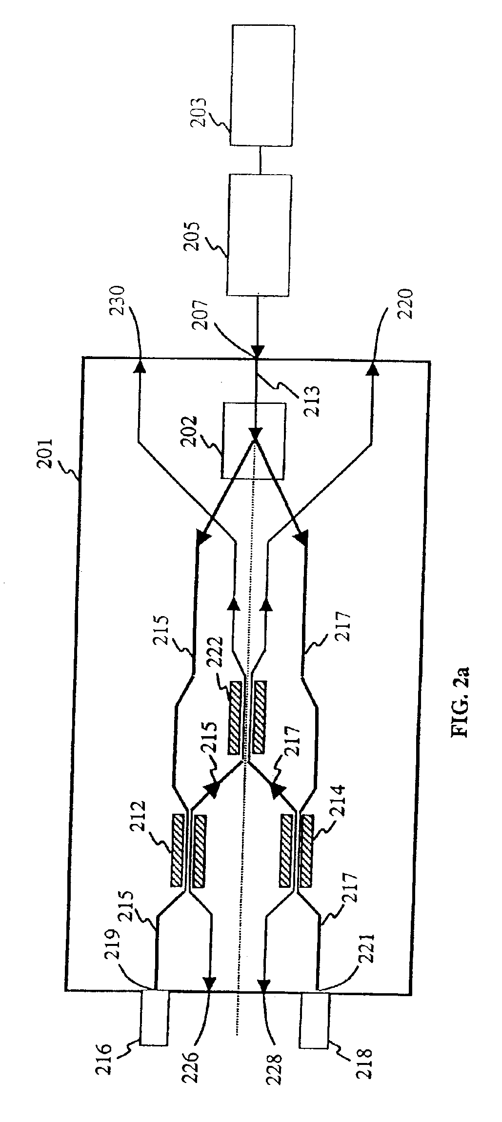 Integrated optical circuit for effecting stable injection locking of laser diode pairs used for microwave signal synthesis