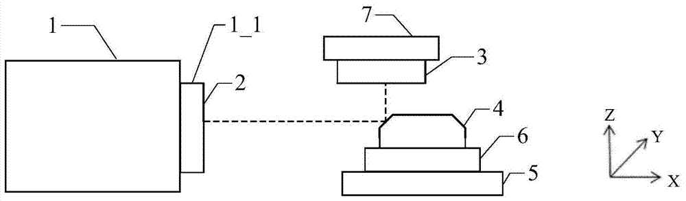 Sub-aperture splicing measurement device and method for 45-degree plane mirror shape detection