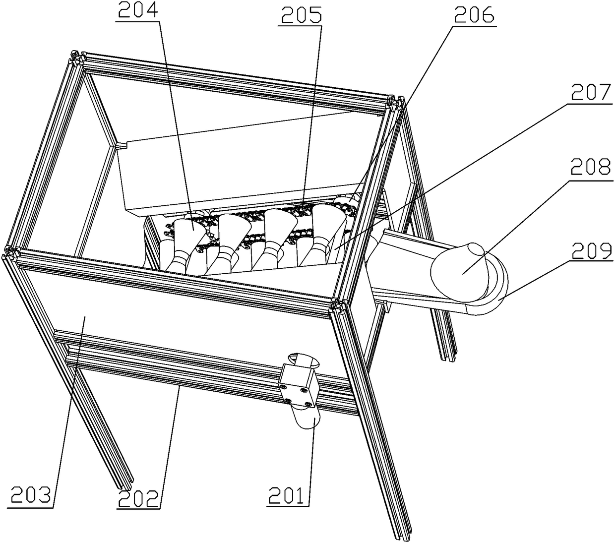 Packaging machine and operation method for mixing various spherical fruits