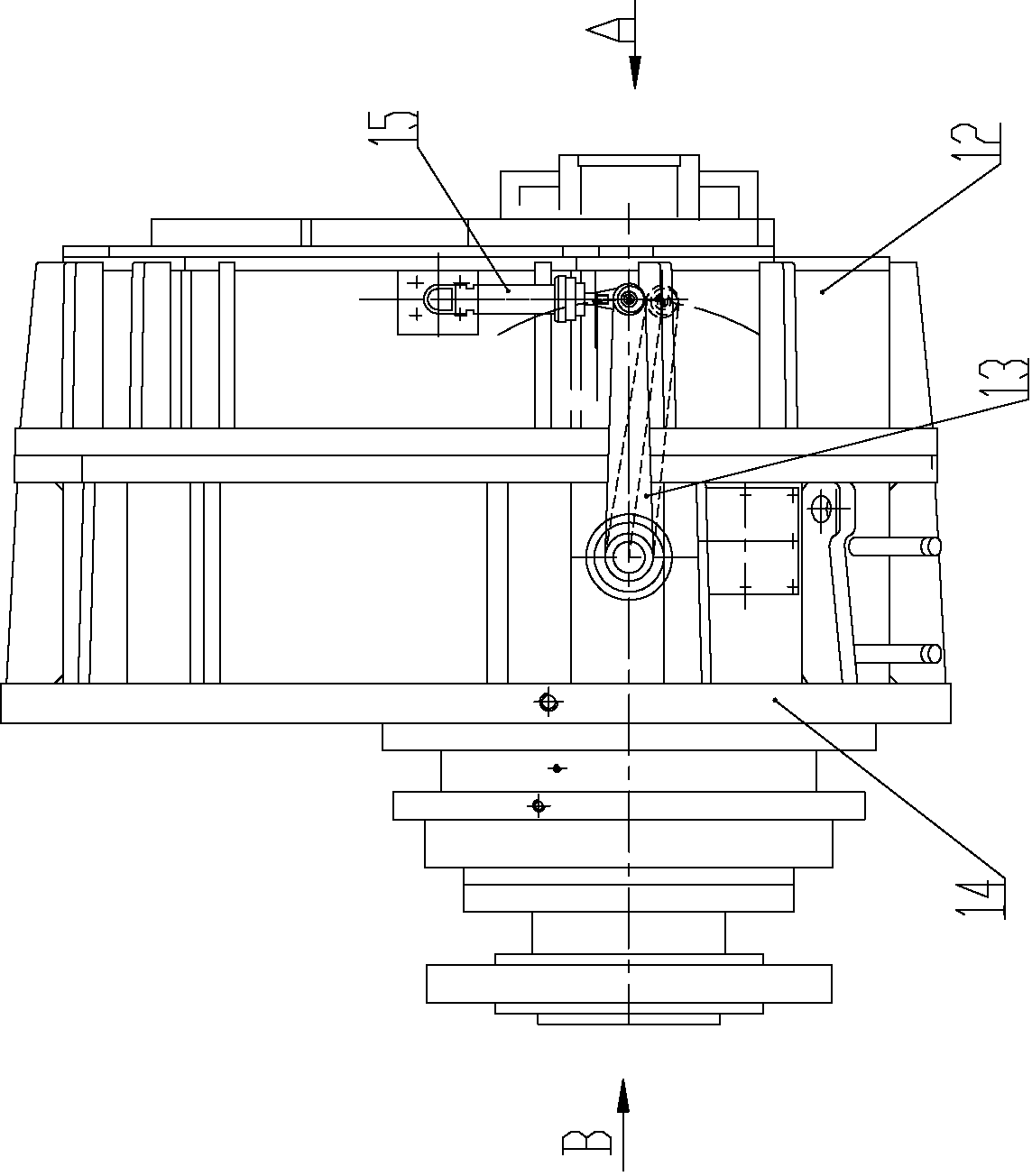 Gear speed reducer for combined type copper pipe coil drawing machine