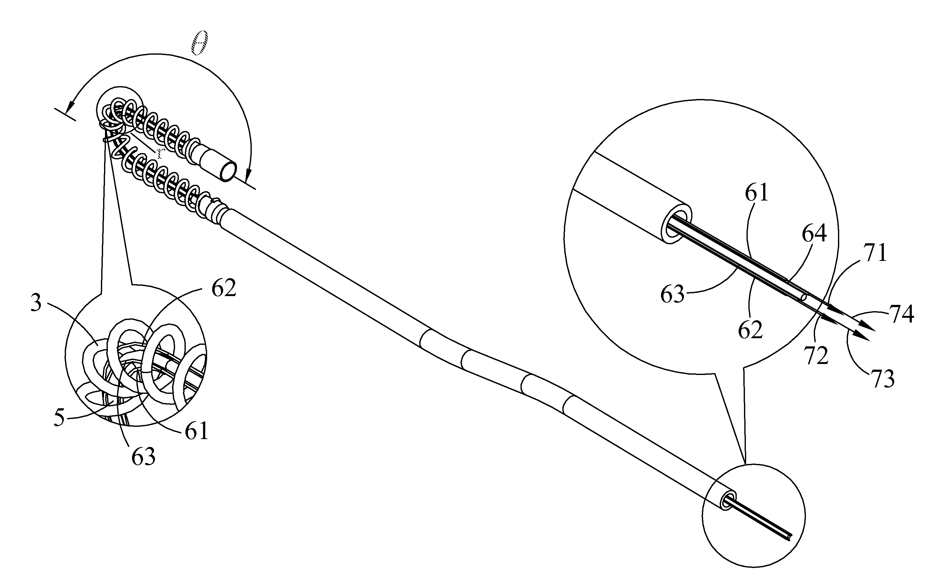 Four-directional tip deflection device for endoscope