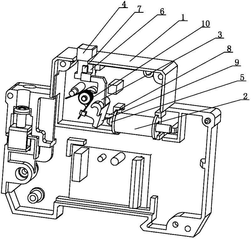 Over-voltage/under-voltage protection device of miniature circuit breaker