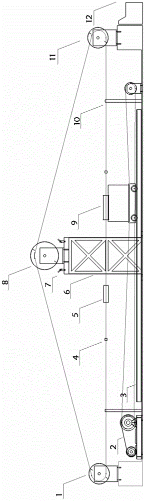 A tension application system for a wire detection device