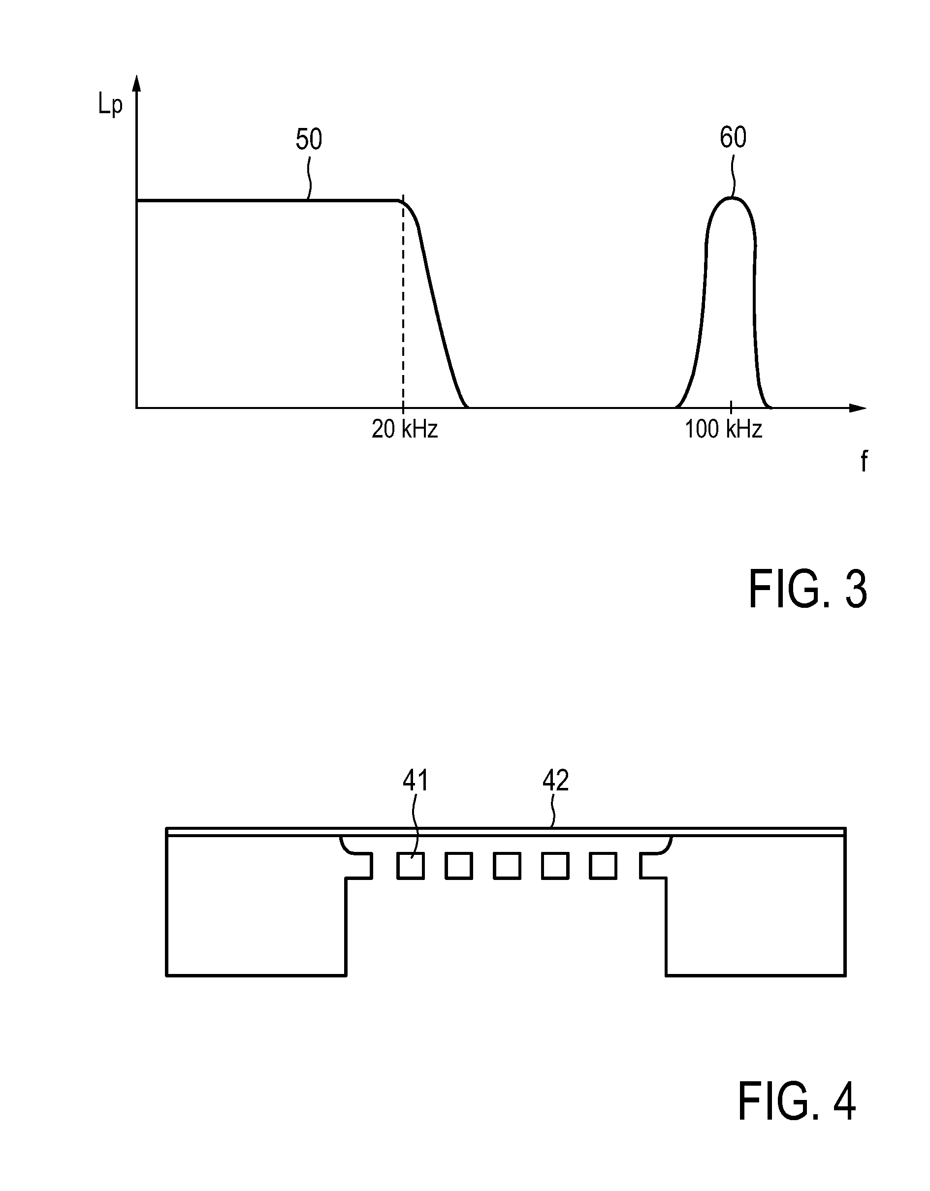 Proximity sensor, in particular microphone for reception of sound signals in the human audible sound range, with ultrasonic proximity estimation